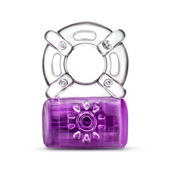 Play With Me Pleaser Rechargeable Cock Ring - Purple