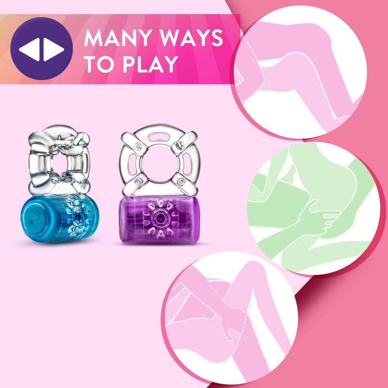 Play With Me Pleaser Rechargeable Cock Ring - Purple