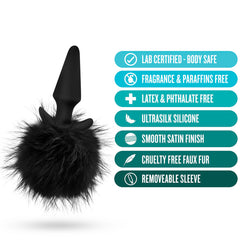 Anal Adventures Platinum Bunny Tail Butt Plug