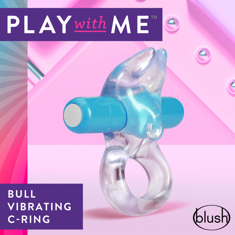 Play With Me Bull Vibrating C-Ring With Rabbit Ears