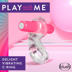 Play With Me Delight Vibrating Cock Ring Pink