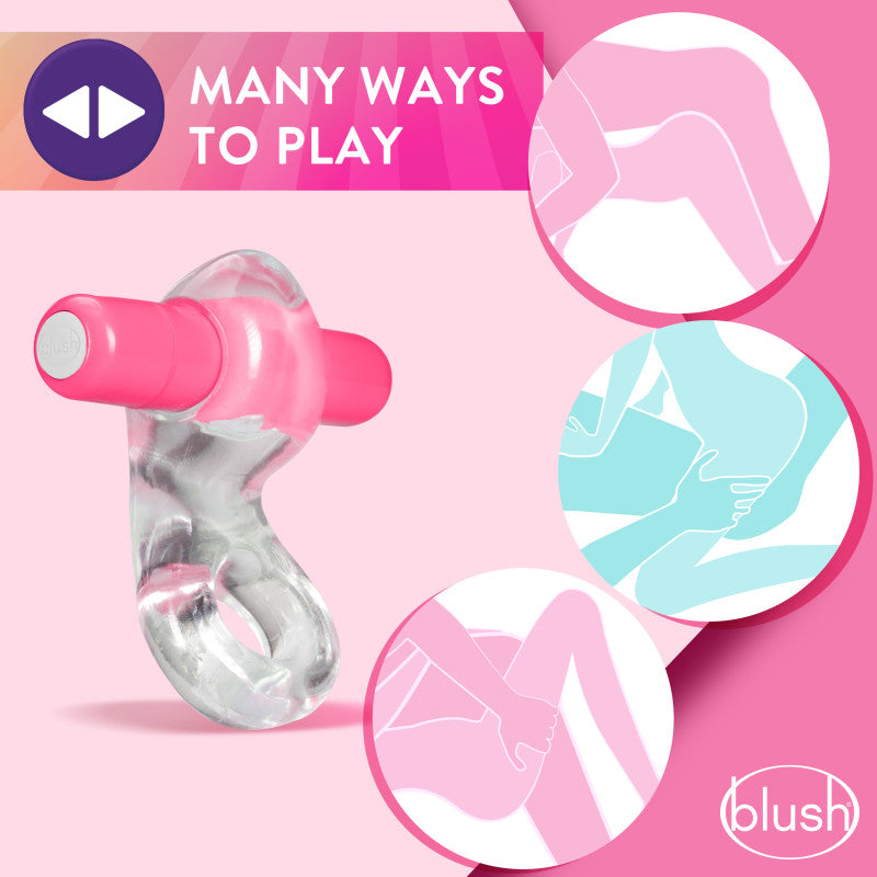 Play With Me Delight Vibrating Cock Ring Pink