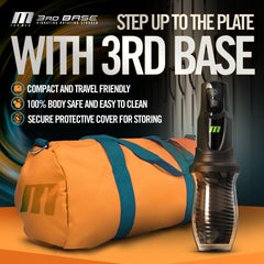 M For Men - 3rd Base - Black USB Rechargeable Vibrating & Rotating Auto Stroker