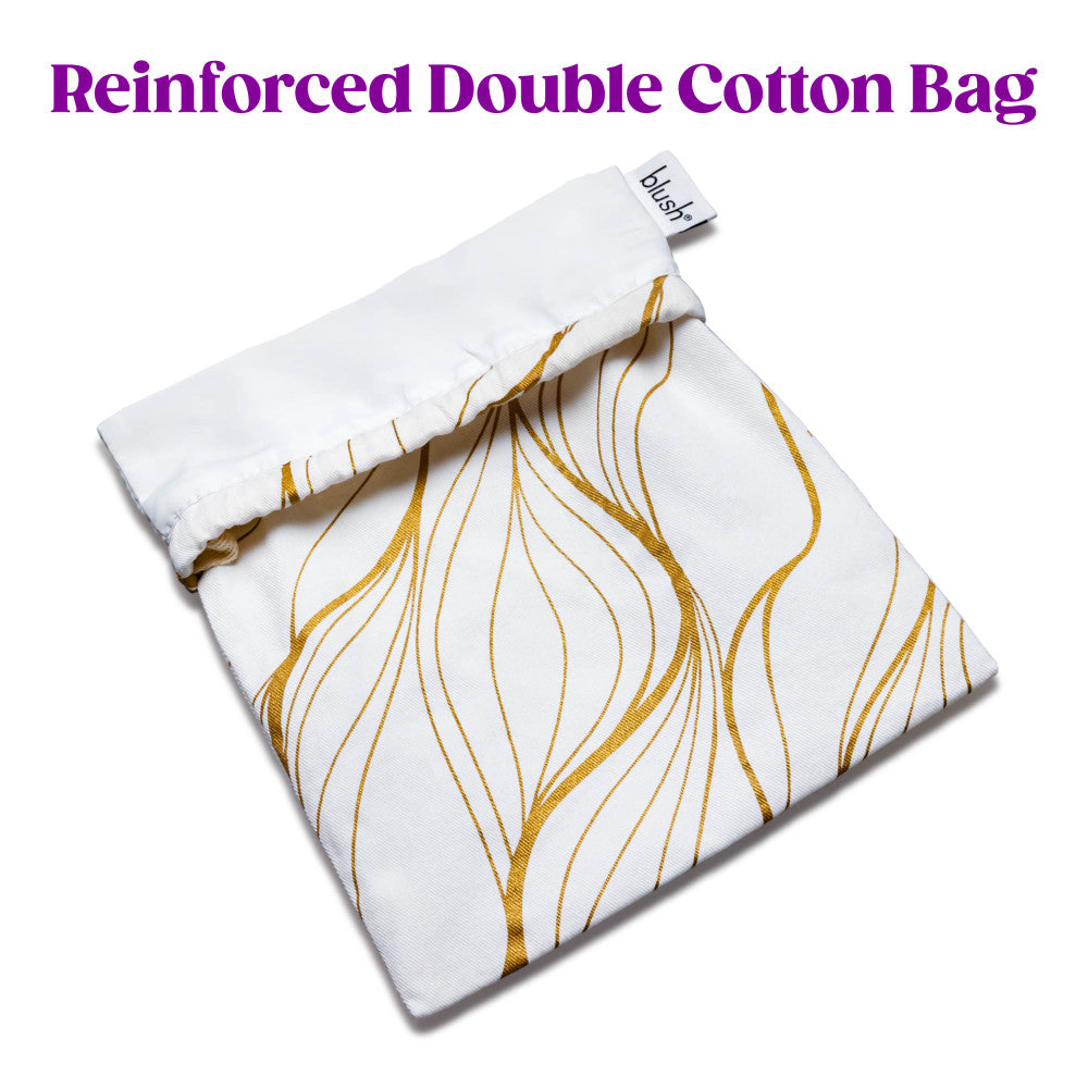 The Collection Embrace - Cotton Sex Toy Storage Bag - White