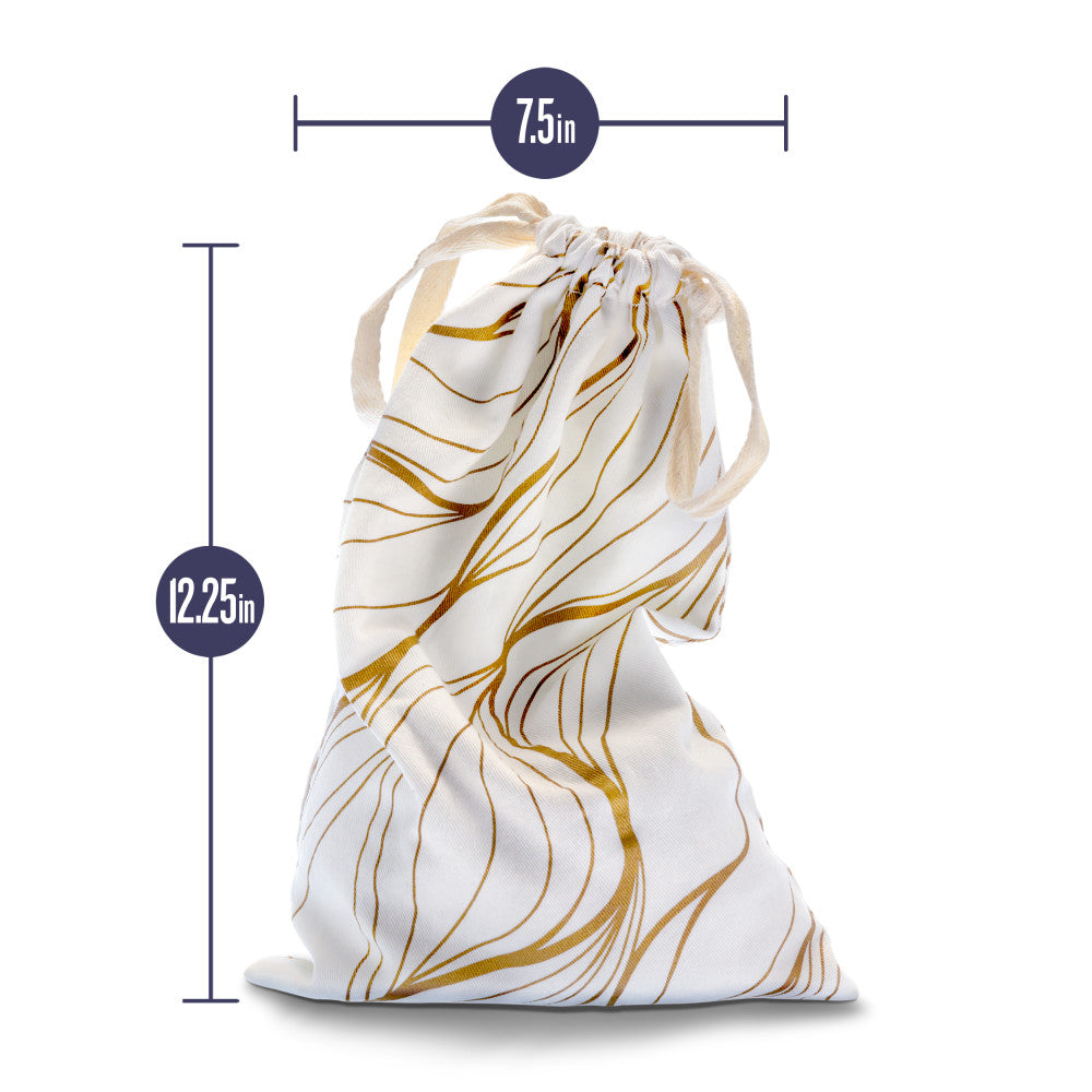 The Collection Embrace - Cotton Sex Toy Storage Bag - White