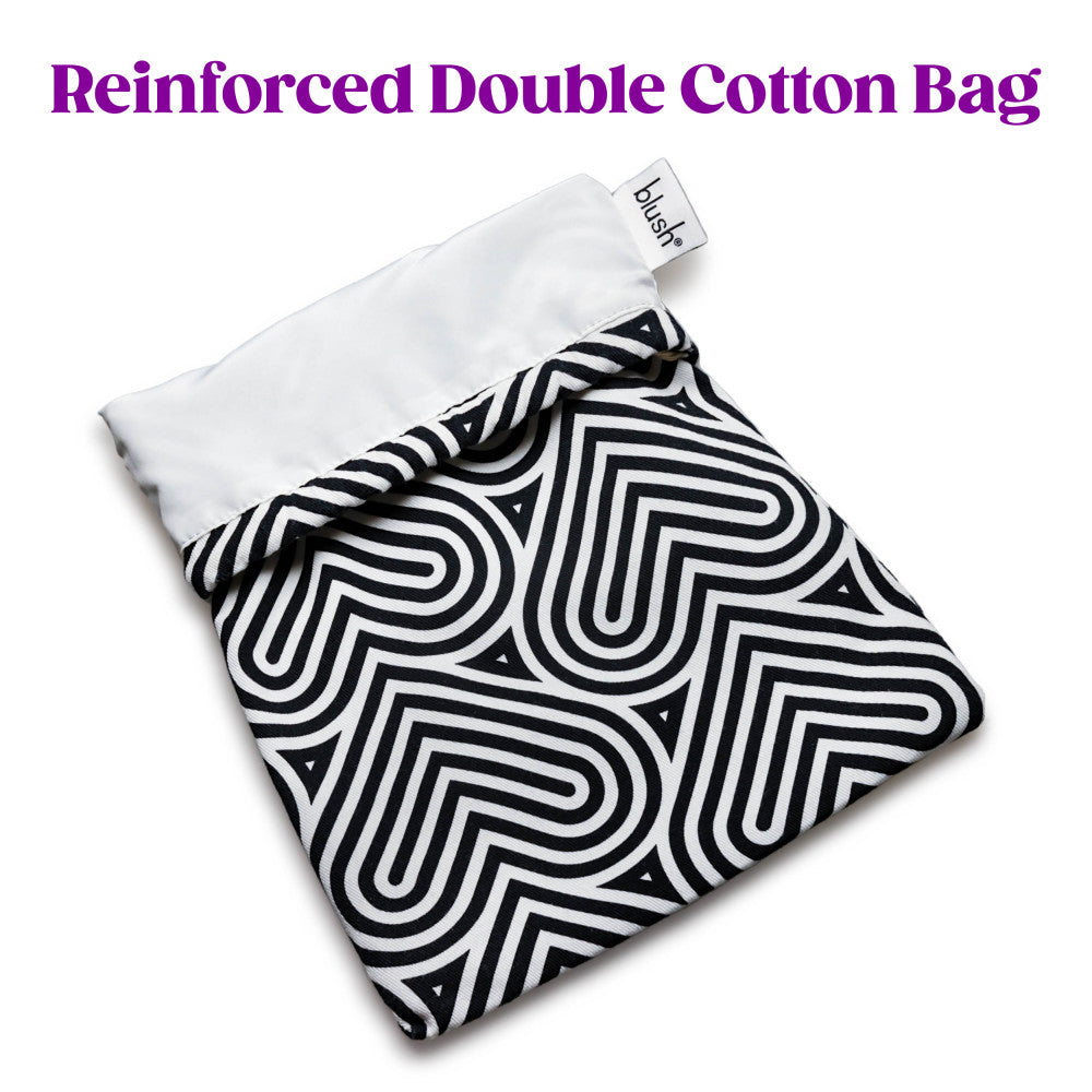 The Collection Embrace - Cotton Sex Toy Storage Bag  Black
