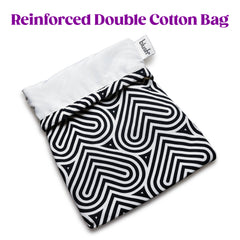 The Collection Embrace - Cotton Sex Toy Storage Bag  Black