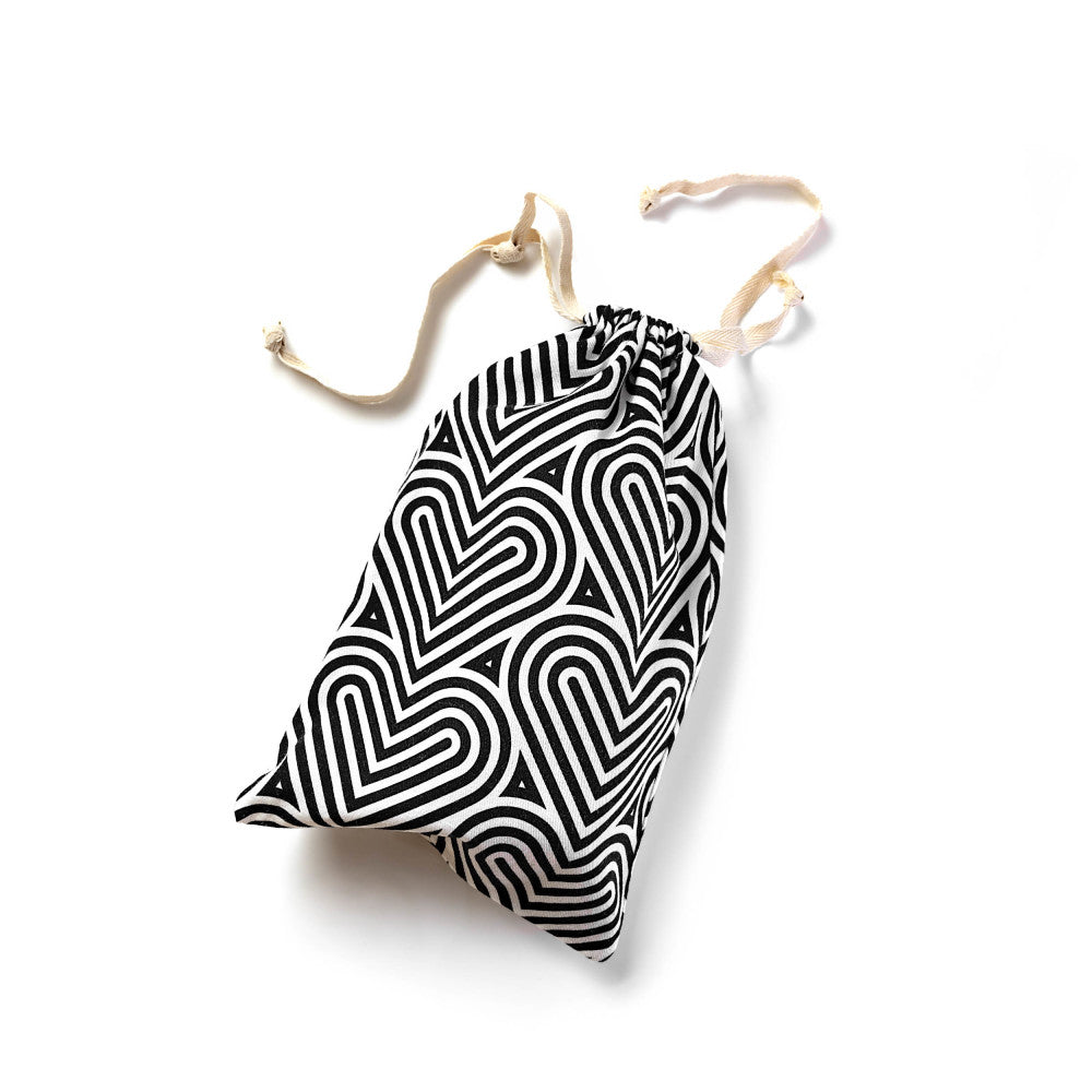 The Collection Embrace - Cotton Sex Toy Storage Bag  Black