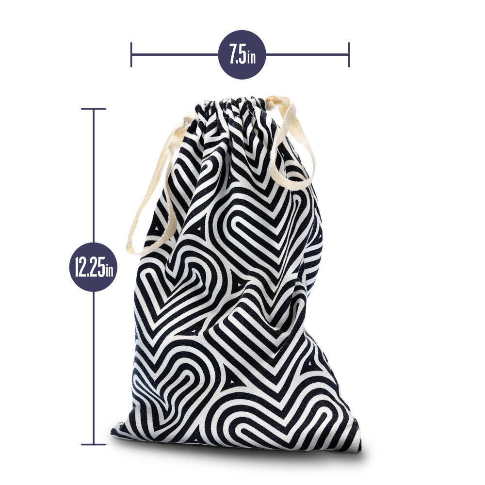The Collection Embrace - Cotton Sex Toy Storage Bag  Black