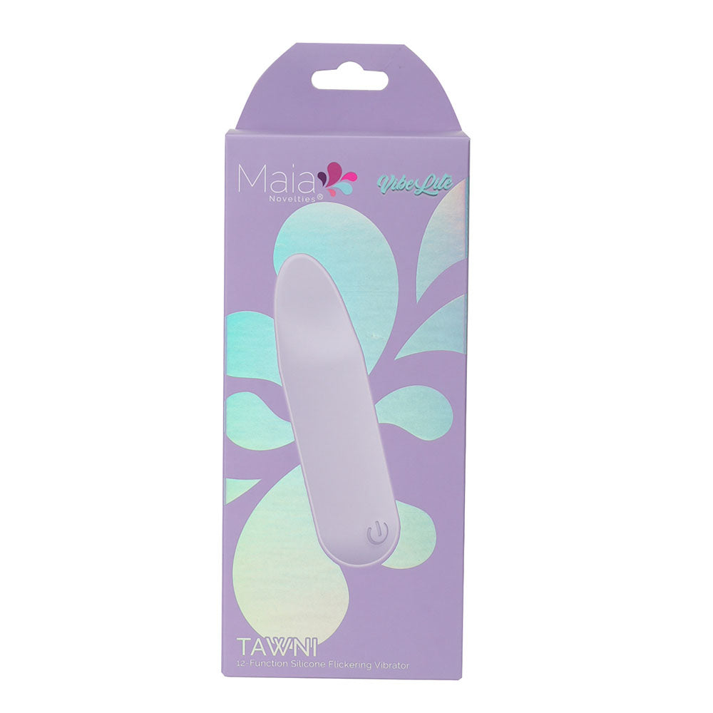 Maia TAWNI - Lavender - Lavender 9 cm USB Rechargeable Bullet with Flickering Tip