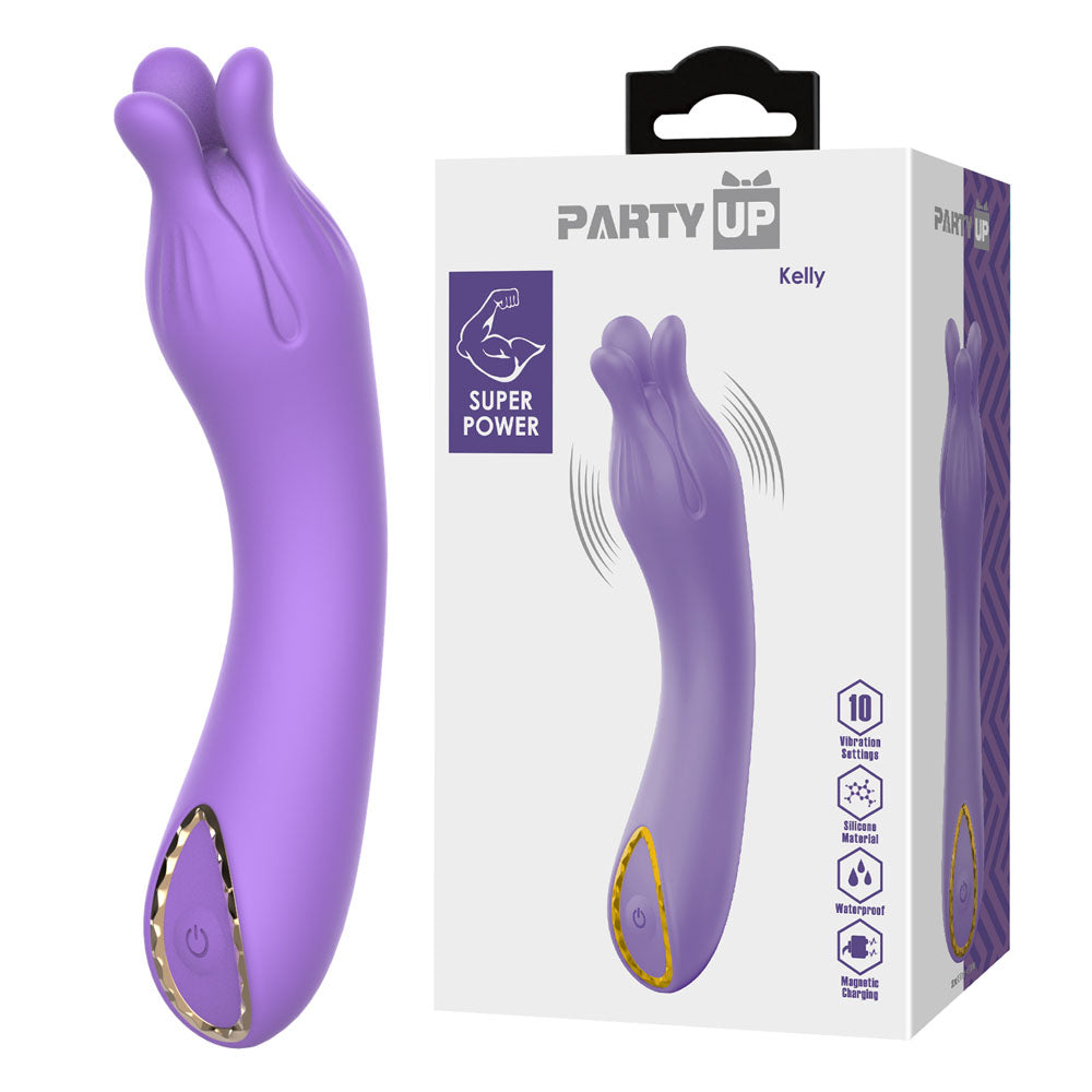 Party Up KELLY - Purple - Purple 13.7 cm USB Rechargeable Vibrator