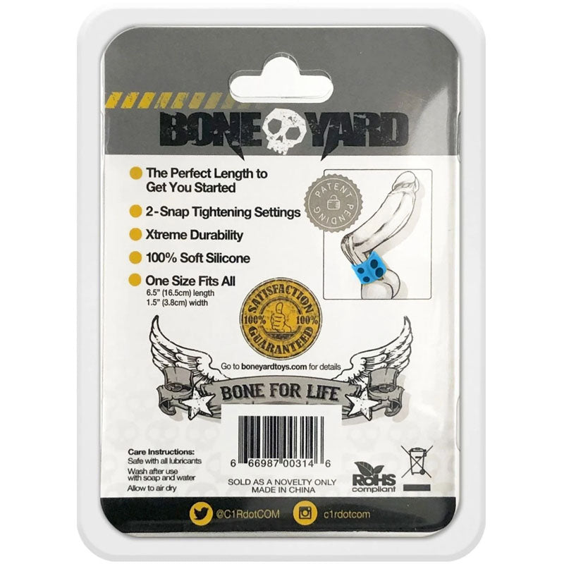 Boneyard Silicone Ball Strap Blue Cock Ring