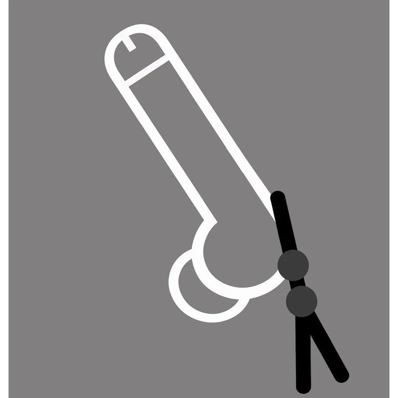 Boneyard Cock Leash Double Cock Ring