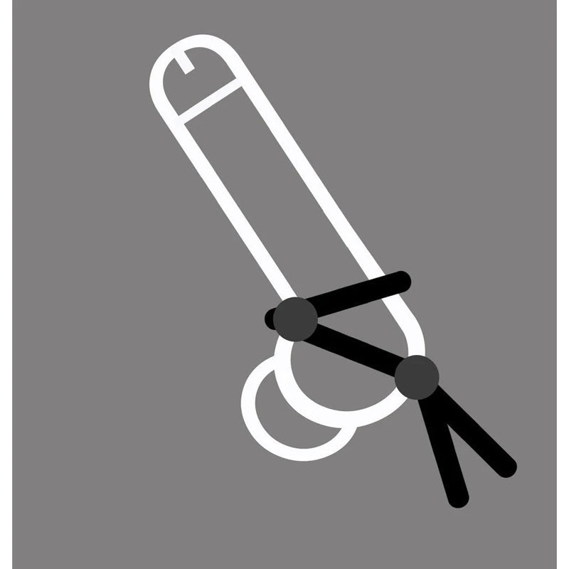 Boneyard Cock Leash Double Cock Ring