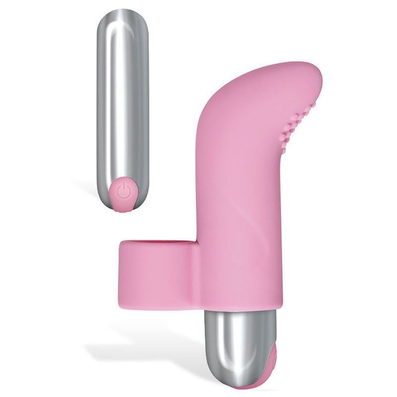 Adam & Eve Silicone Rechargeable Finger Vibe - Pink USB Rechargeable Finger Stimulator