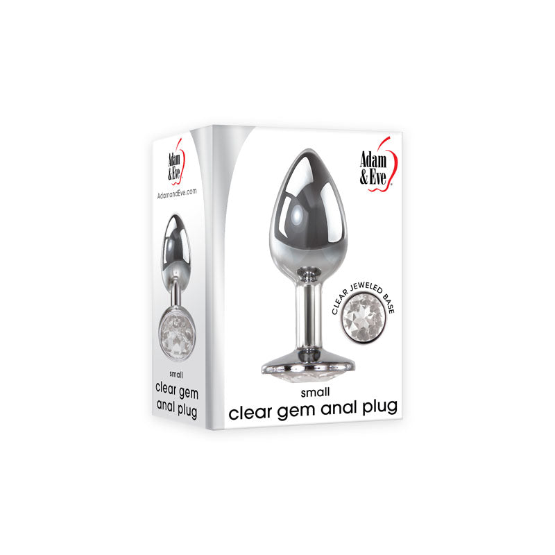 Adam & Eve Clear Gem Anal Butt Plug - Small