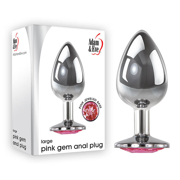 Adam & Eve Pink Gem Anal Butt Plug - Large