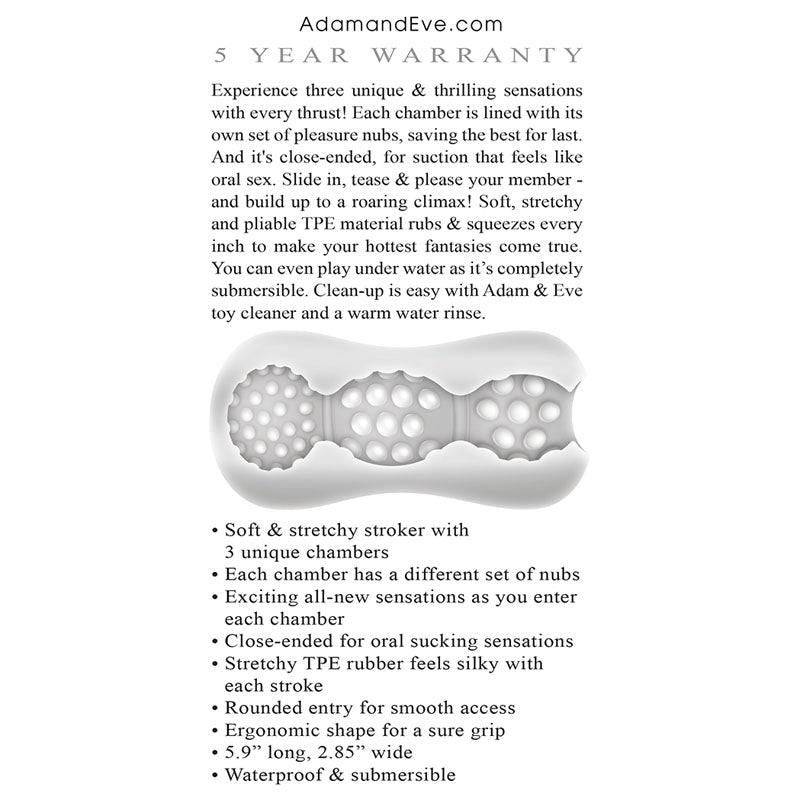 Adam & Eve Triple Chamber Ball Drainer Masturbator