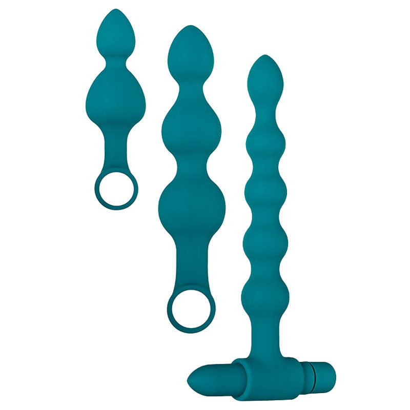 Adam & Eve Vibrating Bumpy Anal Bead Set