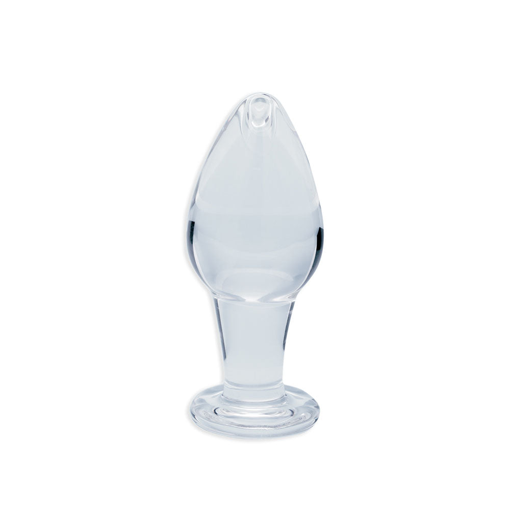 Clarity - Utopian Bud - Clear 8.9 cm Glass Butt Plug