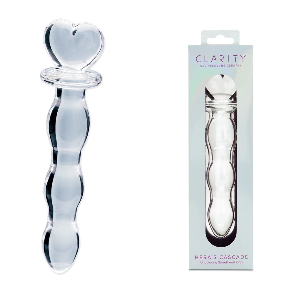 Clarity - Hera's Cascade - Clear 15 cm Glass Dildo