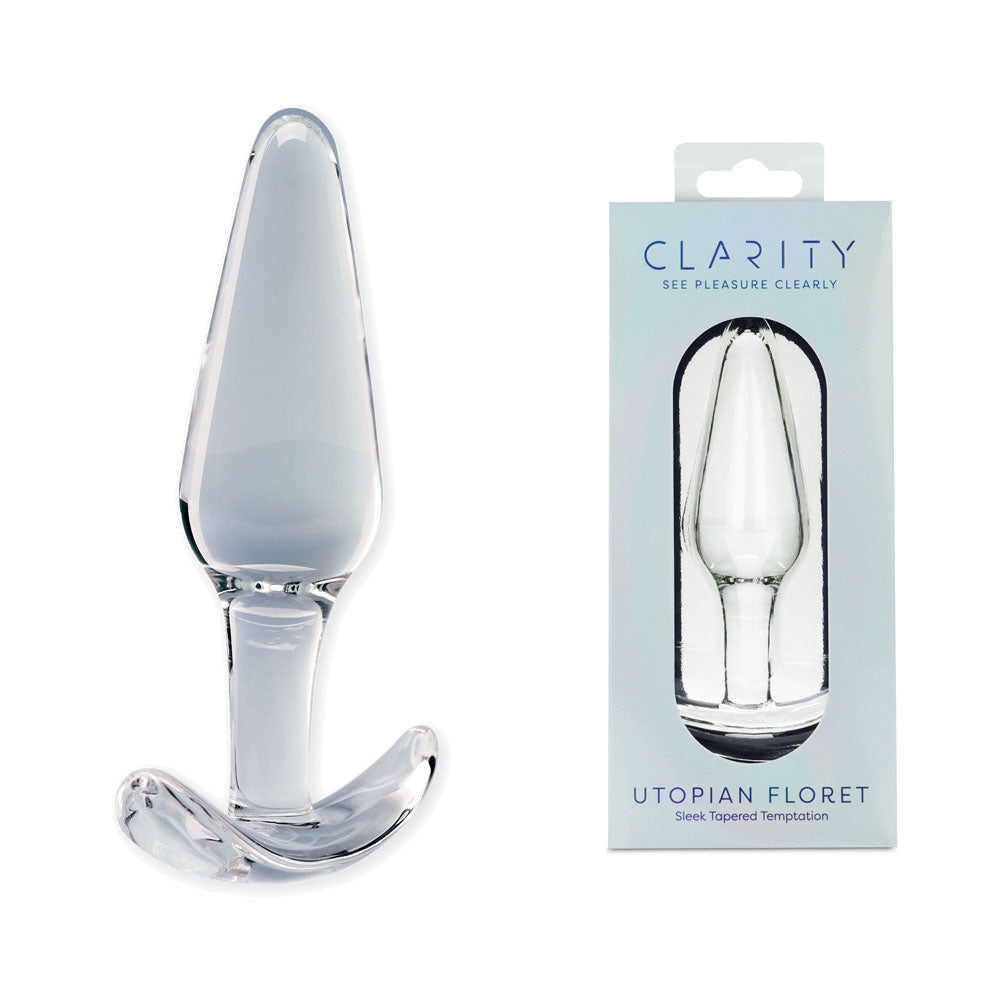 Clarity - Utopian Floret - Clear 11 cm Glass Butt Plug
