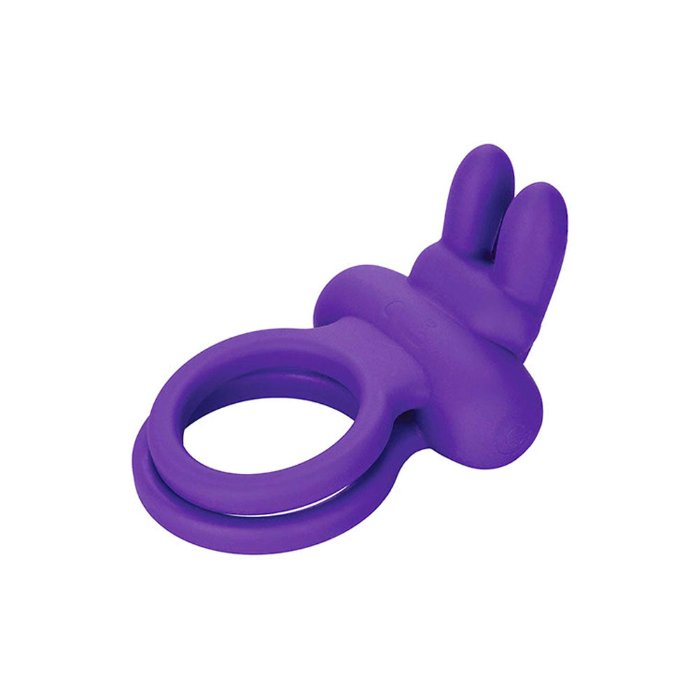 Adam & Eve ROCKIN' RABBIT - Purple Cock & Balls Ring USB Rechargeable
