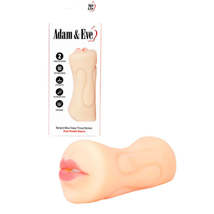 Adam & Eve Bang & Blow Deep Throat Stroker Masturbator