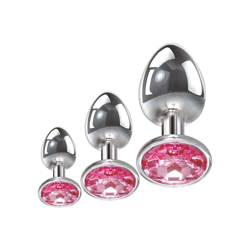 Adam & Eve Pink Gem Anal Butt Plug Set