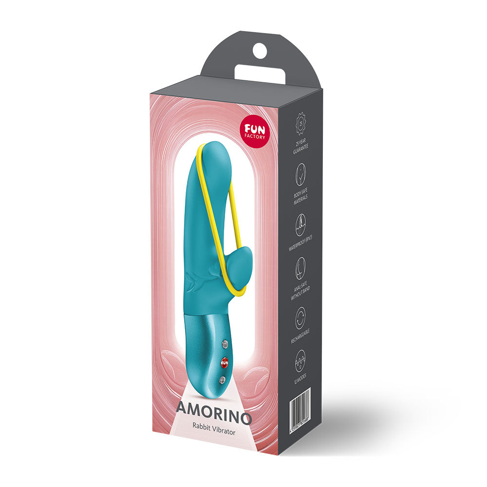 Fun Factory AMORINO Rabbit Vibrator - Aquamarine USB Rechargeable
