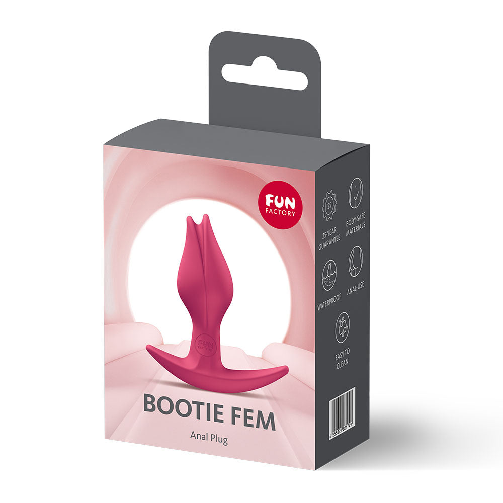 Fun Factory BOOTIE FEM Raspberry - Raspberry Red 8.5 cm Butt Plug