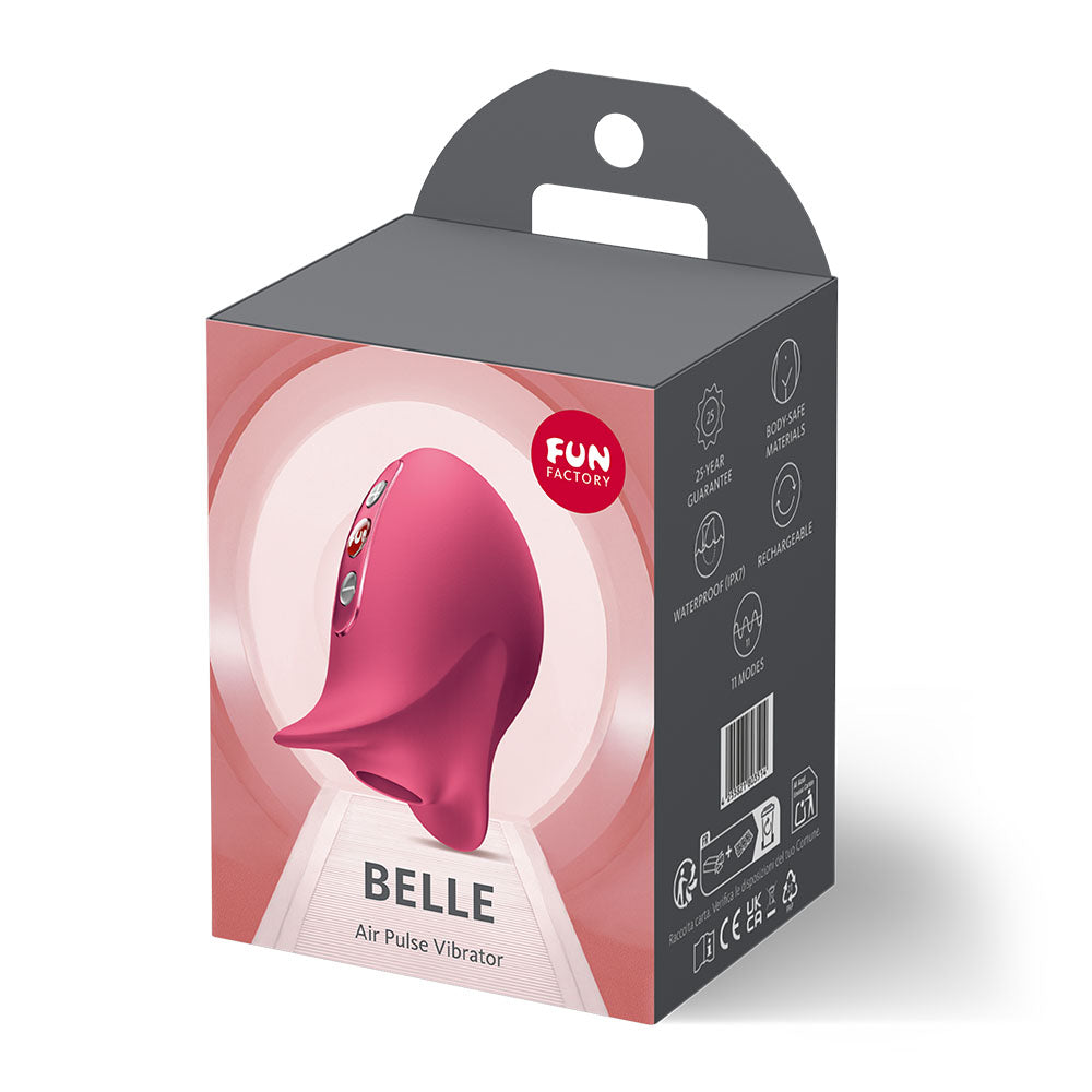 Fun Factory BELLE Stimulator Vibrator - Raspberry Red USB Rechargeable
