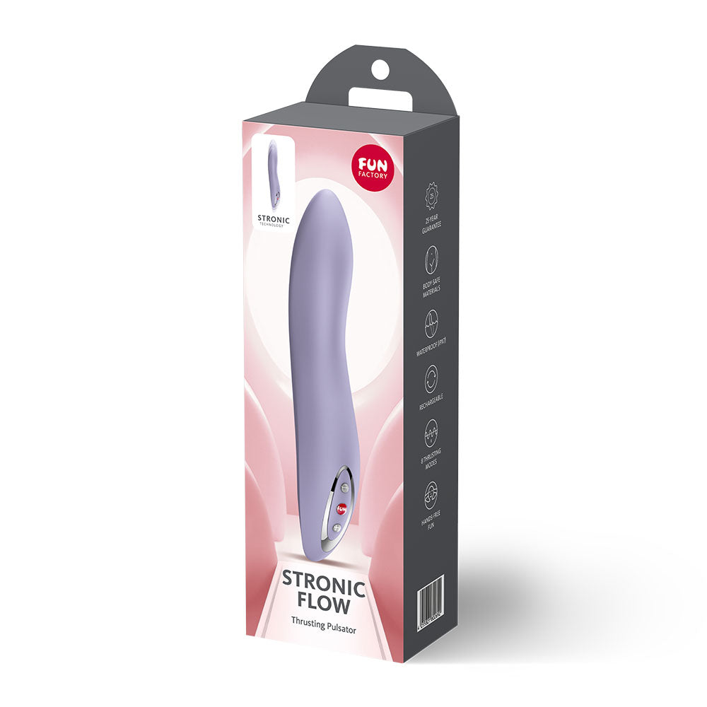 Fun Factory STRONIC FLOW Light Violet Thrusting Vibrator - USB Rechargeable