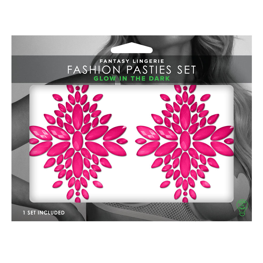 GLOW Fashion Pink Nipple Pasties Set