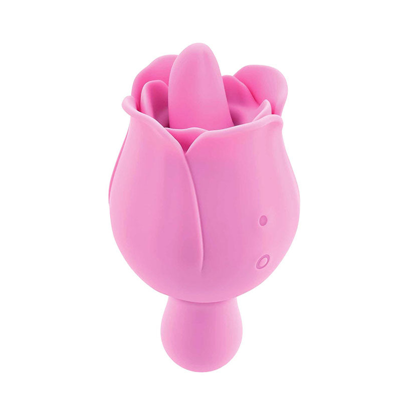 Adam & Eve EVES RAVISHING CLIT FLICKING ROSE STIMULATOR - Pink USB Rechargeable
