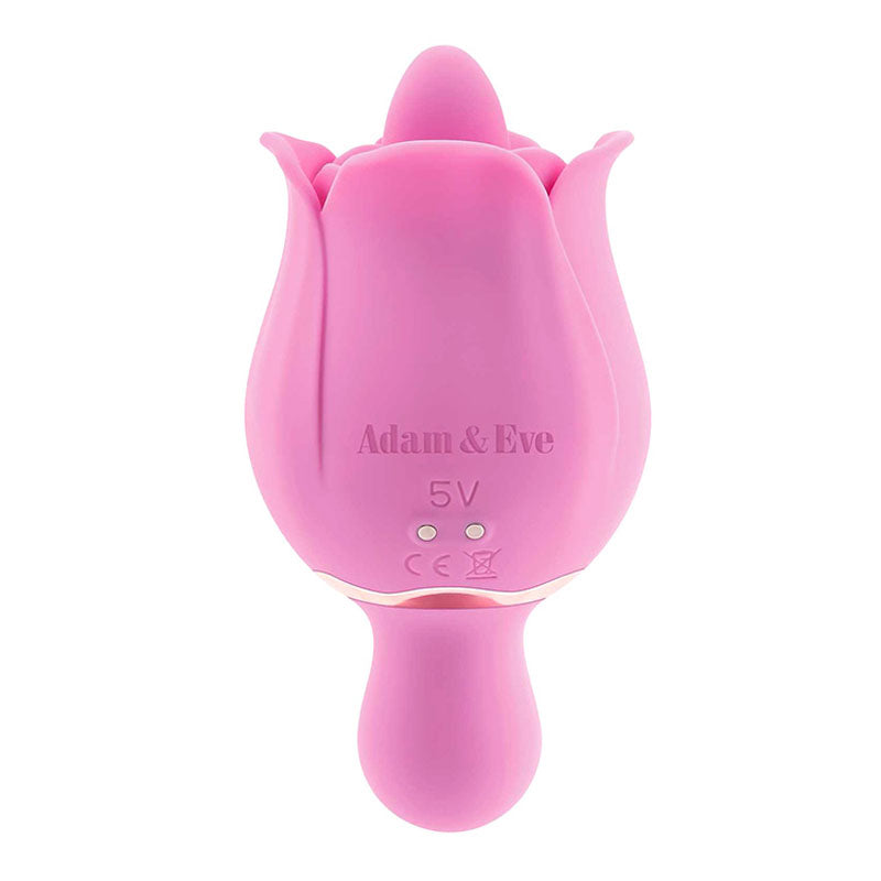 Adam & Eve EVES RAVISHING CLIT FLICKING ROSE STIMULATOR - Pink USB Rechargeable