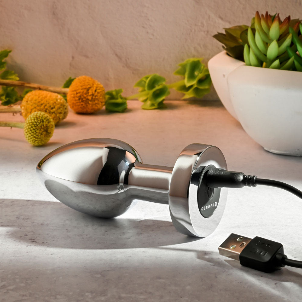 Gender X ROCKIN METAL PLUG XL Vibrating Butt Plug