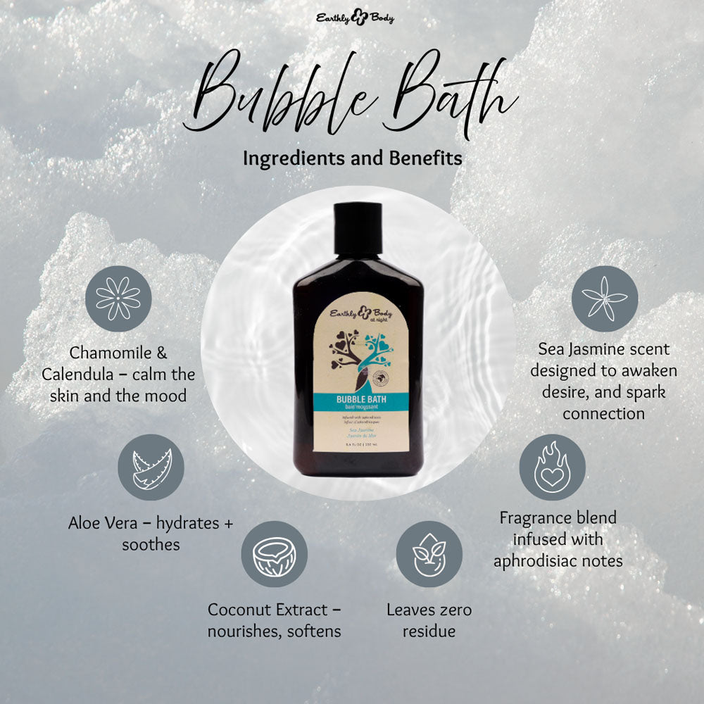 EB Hemp Seed Bubble Bath Sea Jasmine Scented - 250 ml Bottle