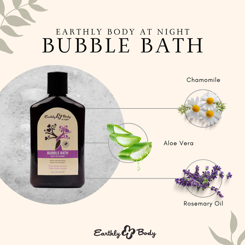 EB Hemp Seed Bubble Bath Ylang Ylang Lavender Scented - 250 ml Bottle