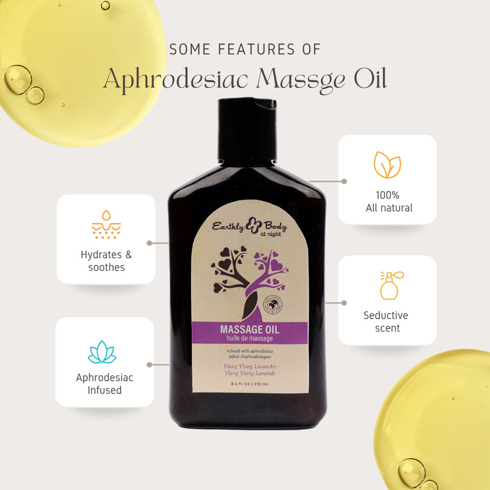 EB Hemp Seed Massage Oil Ylang Ylang & Lavender Scented - 60 ml Bottle