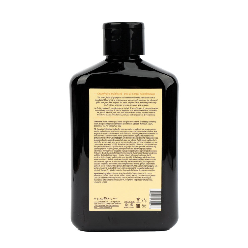 EB Hemp Seed Massage Oil Grapefruit Sandalwood Scented - 250 ml Bottle