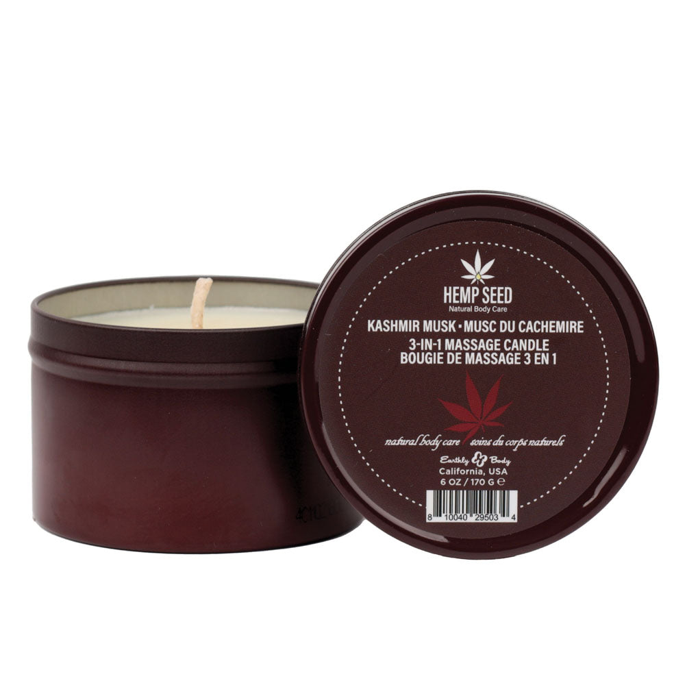 Hemp Seed 3-In-1 Massage Candle- Kashmir Musk