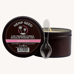 Hemp Seed 3-In-1 Massage Candle Zen Berry Rose