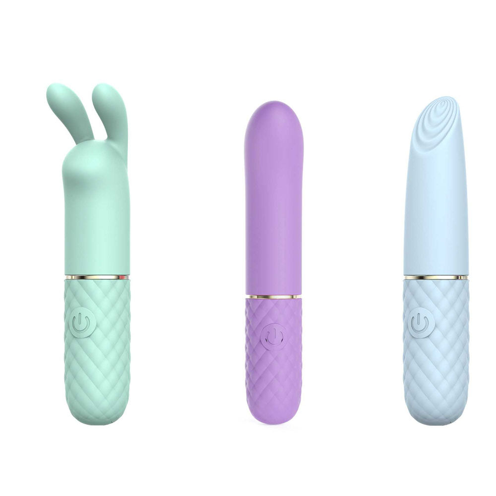 Adam & Eve TRIPLE PLEASURES VIBRATORS - Coloured - Set of 3
