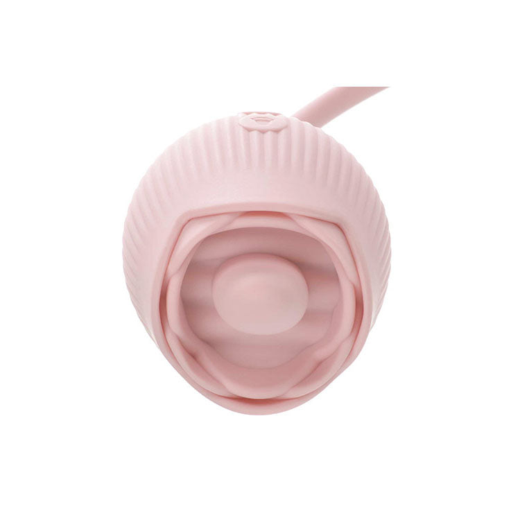 Adam & Eve THRUST & TICKLE Rose Vibrator with Thrusting Bullet Pink