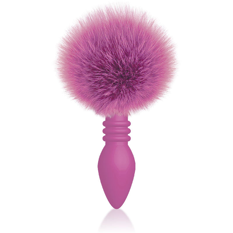 The 9's Cottontails Butt Plug, Ribbed Pink