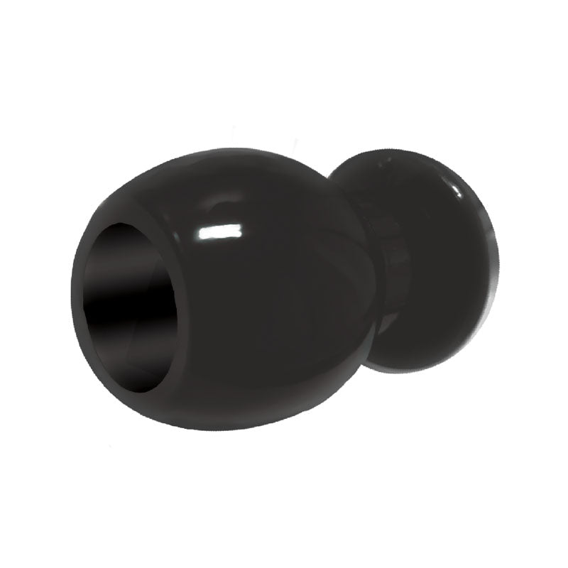 The 9's Port Hole Hollow Butt Plug - Black