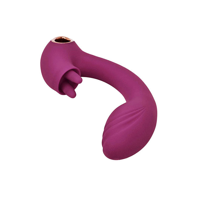 Adam & Eve ROSE GOLD CLIT TICKLER  Rabbit Vibrator - Red 22 cm USB Rechargeable