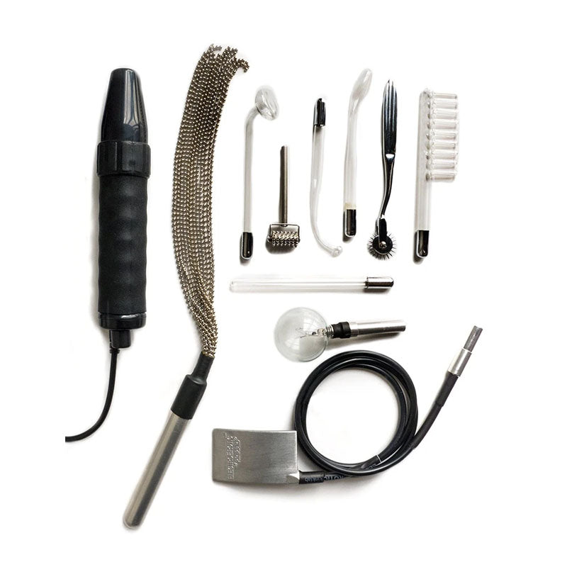 KinkLab Agent Noir Neon Electrosex Wand Kit