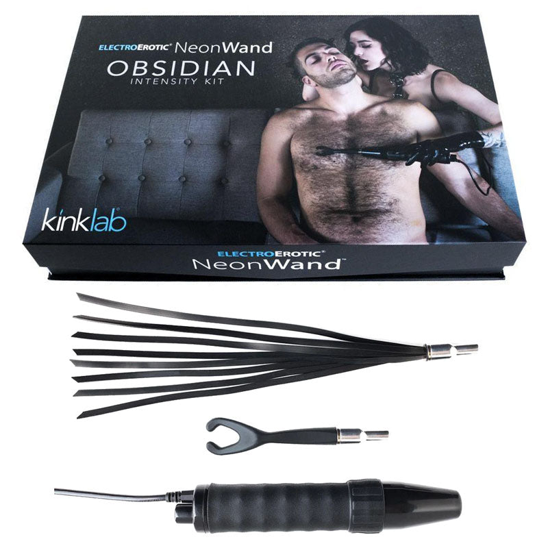 KinkLab Obsidian Neon Electrosex Wand Intensity Kit